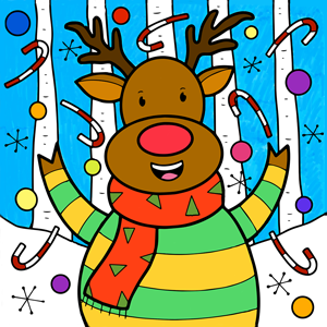 Coloring Christmas Icon