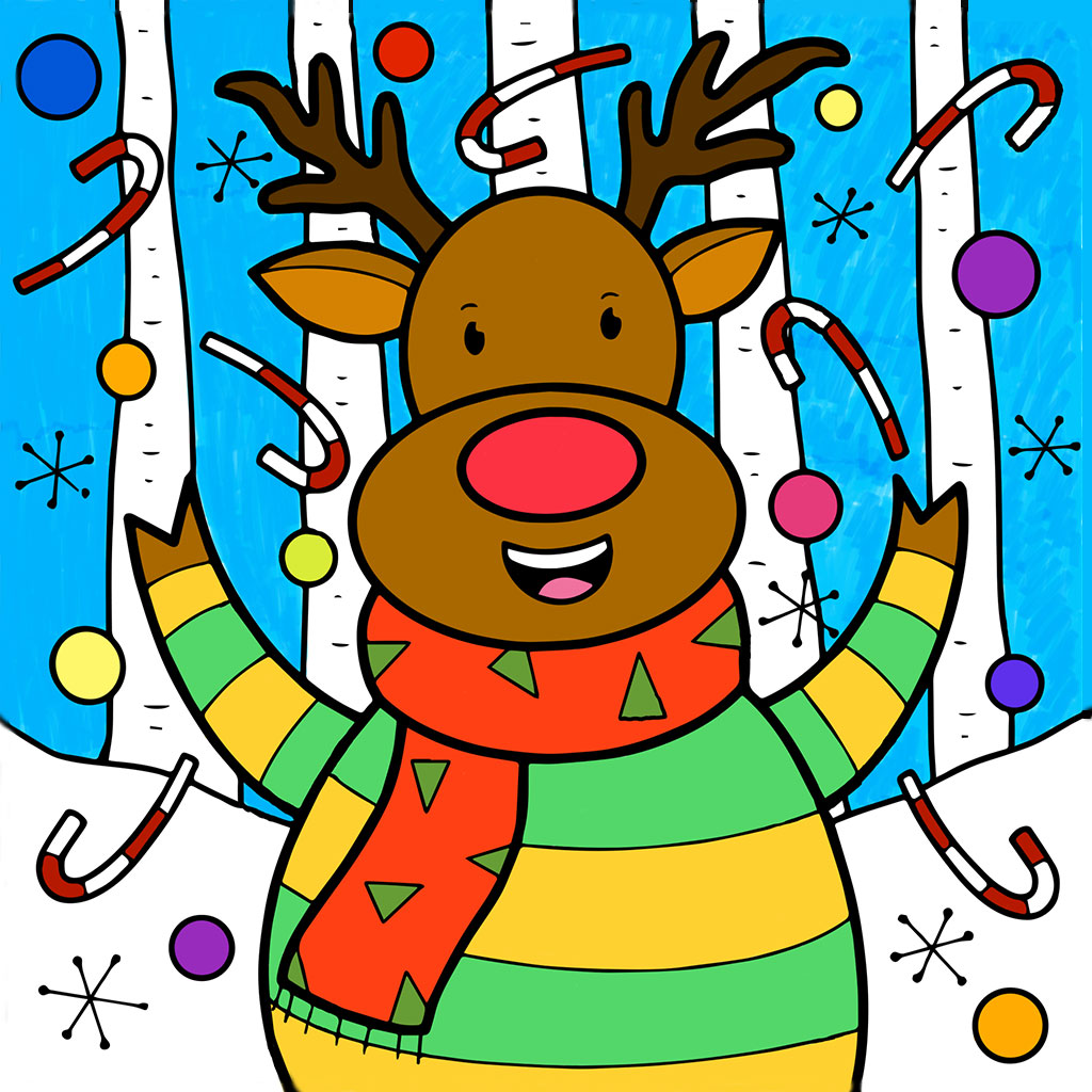 Coloring Christmas Book Icon