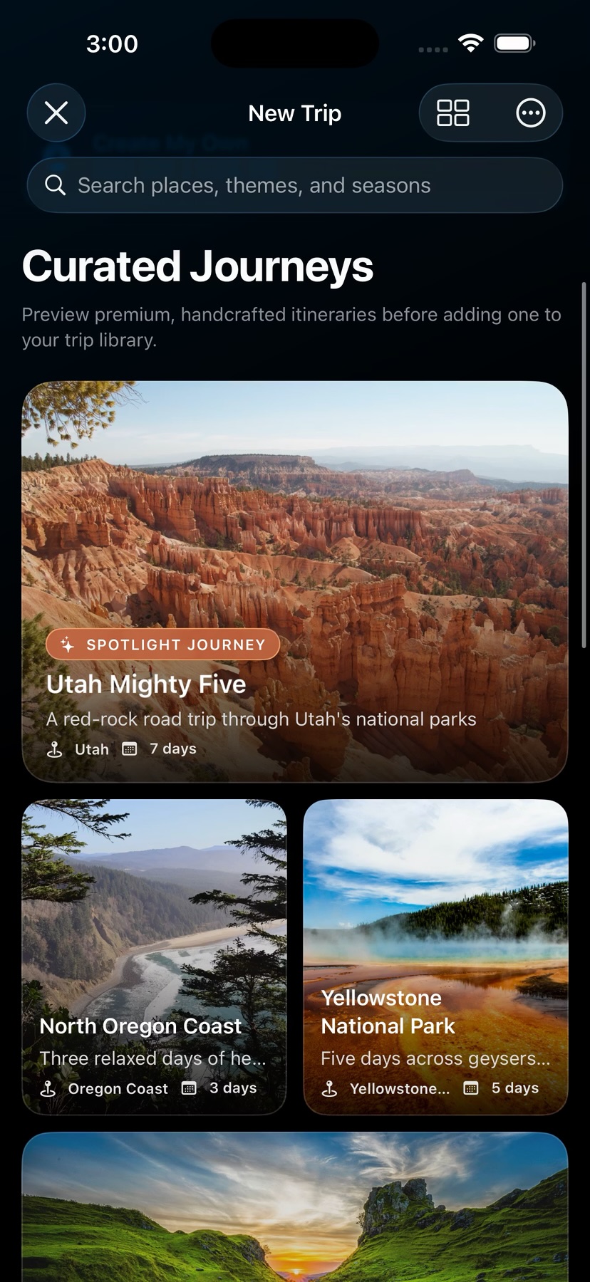 A list of curated journeys to enjoy in Pro Trip Planner