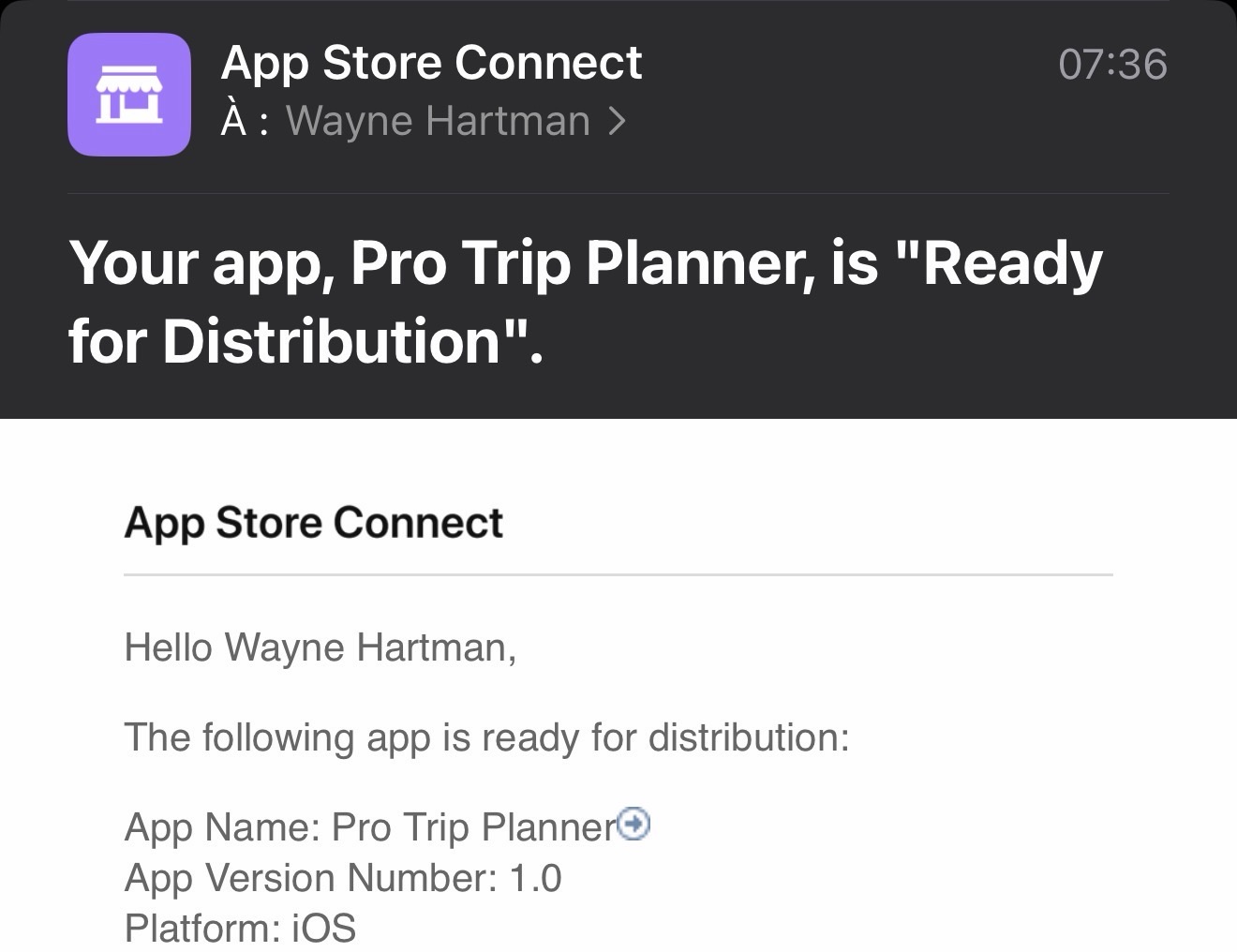 Approval from Apple for Pro Trip Planner