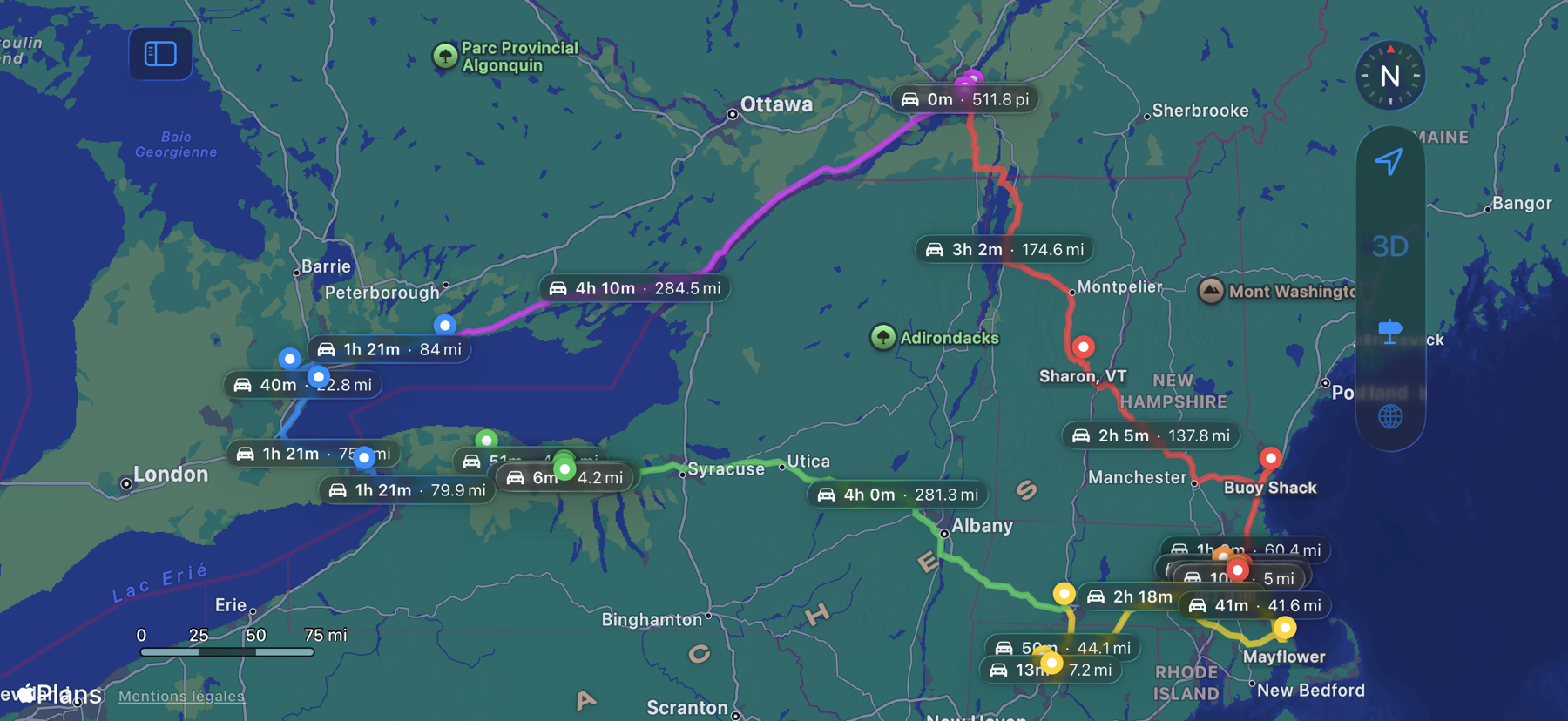 Our first roadtrip with the app.